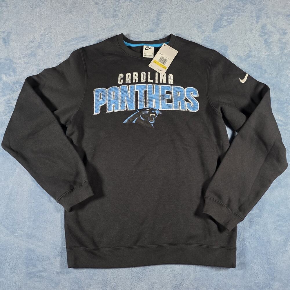 Nike Carolina Panthers Crewneck Sweatshirt Men’s Small Black NWT NFL